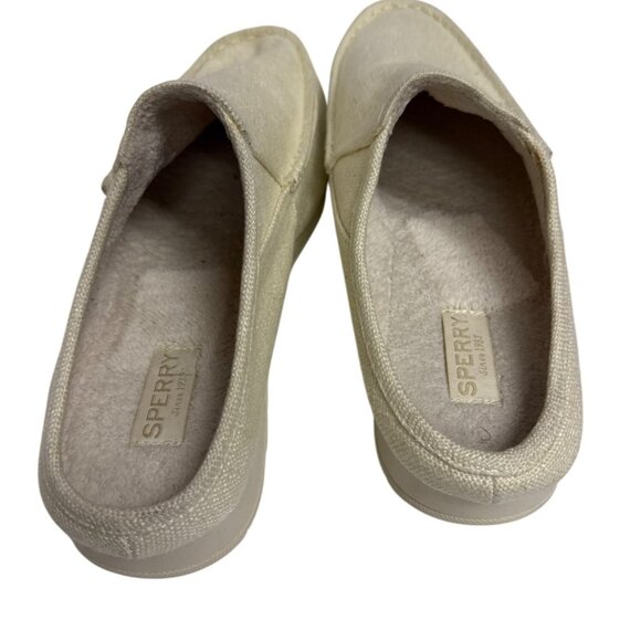Sperry Women's Mule Slip-On Canvas Cream Comfort Rubber Sole Casual Size 11 - Picture 7 of 9